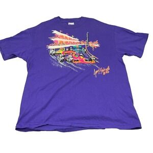 VTG 1996 Indycar T-Shirt Indianapolis 500 Glitter Accent Painted Jerry Studwell
